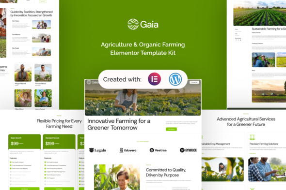 Gaia - Agriculture & Organic Farming Elementor Template Kit