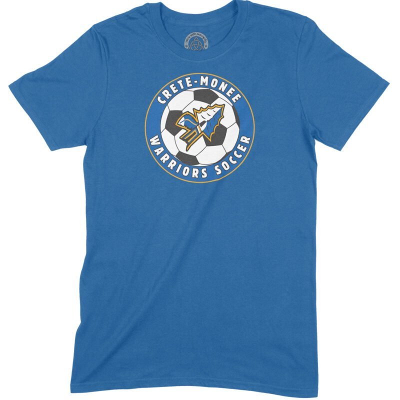 crete-monee warriors soccer tee-ss-royal
