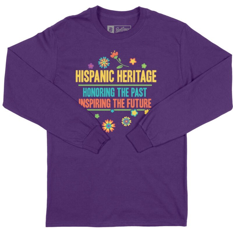 Hispanic Heritage Long Sleeve 2025 in purple with floral design