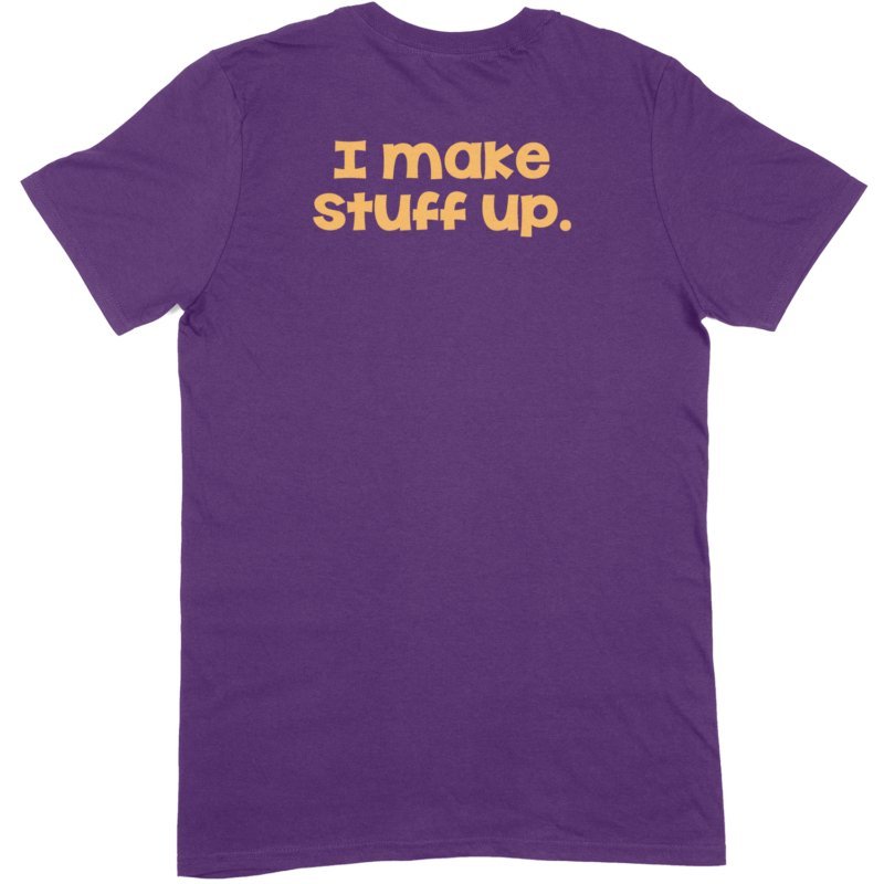 Kids Improvable Shirt Back Purple – I Make Stuff Up
